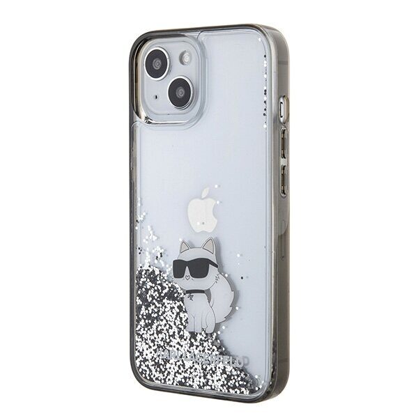 Karl Lagerfeld Liquid Glitter Choupette case for iPhone 15 - transparent - imagine 2