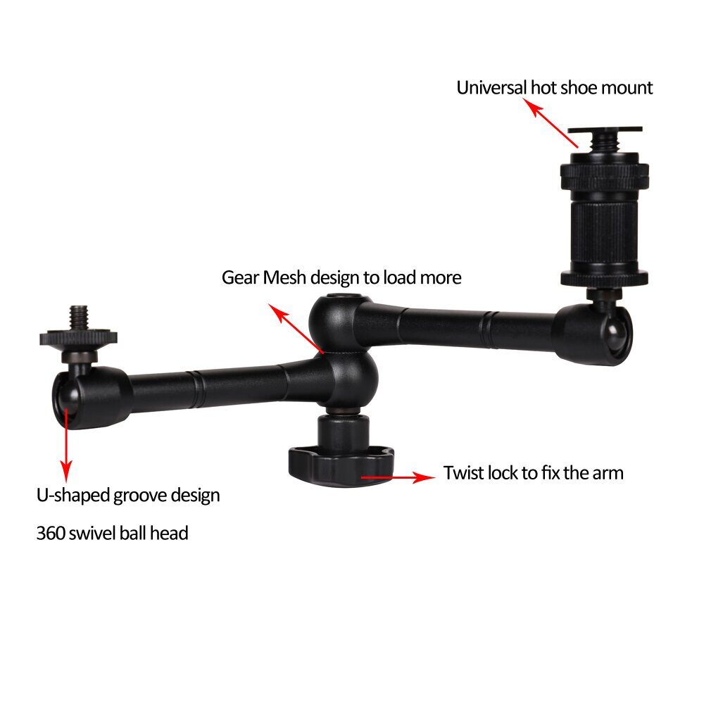 Clamp holder for camera, camera, microphone - imagine 4