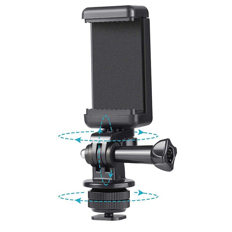 Phone/Sports Camera Holder with Adapter - Black - imagine 5