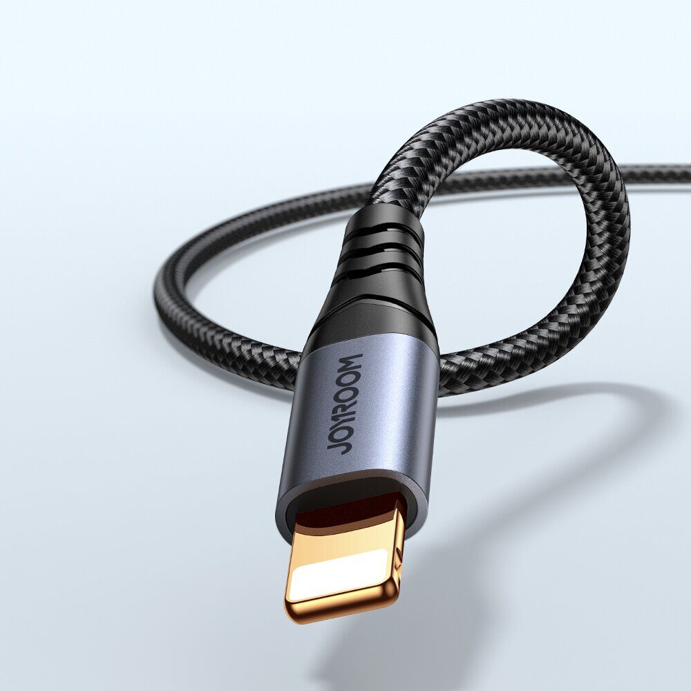 Joyroom Audio Transfer Series SY-A06 mini jack 3.5 mm / Lightning cable 1.2 m - black - imagine 8