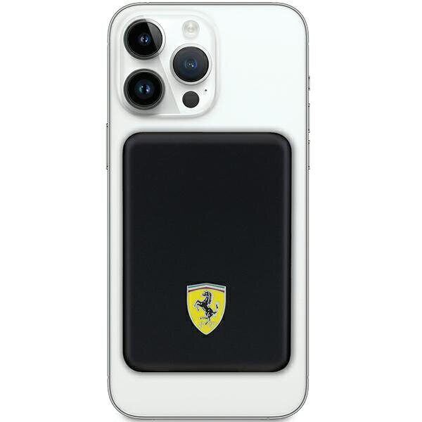 Powerbank Ferrari Metal Logo MagSafe 15W 5000mAh - black - imagine 2