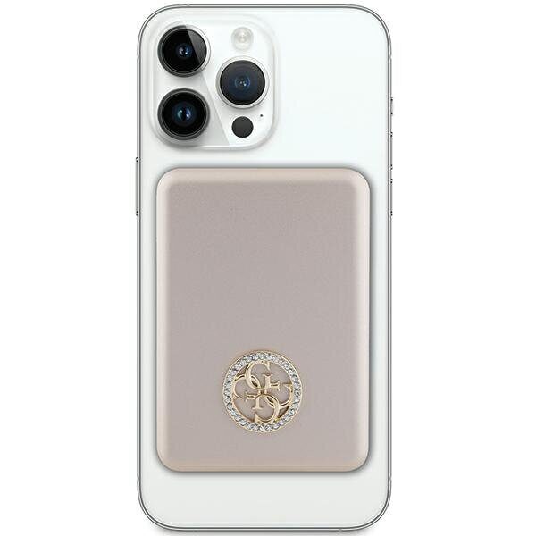 Guess MagSafe 4G Strassed Metal Logo induction power bank 15W 5000mAh - gold - imagine 2