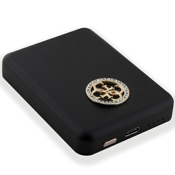 Guess MagSafe 4G Strassed Metal Logo induction power bank 5W 3000mAh - black - imagine 4