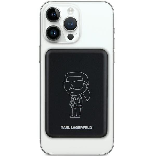 Karl Lagerfeld NFT Outline Ikonik MagSafe 5000mAh induction power bank - black - imagine 2