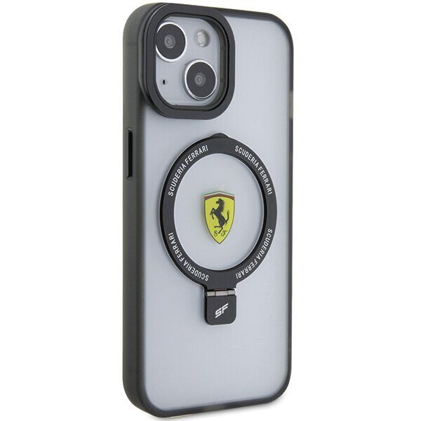 Ferrari FEHMP15SUSCAK iPhone 15 6.1" black/black hardcase Ring Stand 2023 Collection MagSafe - imagine 4