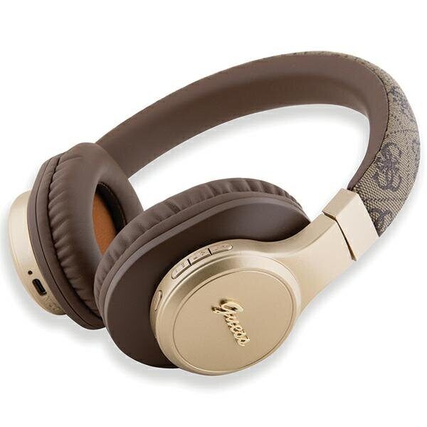 Guess Bluetooth on-ear headphones GUBH604GEMW brown/brown 4G Script - imagine 3