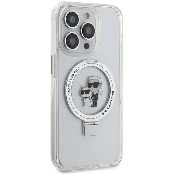 Karl Lagerfeld KLHMP14LHMRSKCH iPhone 14 Pro 6.1" white/white hardcase Ring Stand Karl&Choupette MagSafe - imagine 4