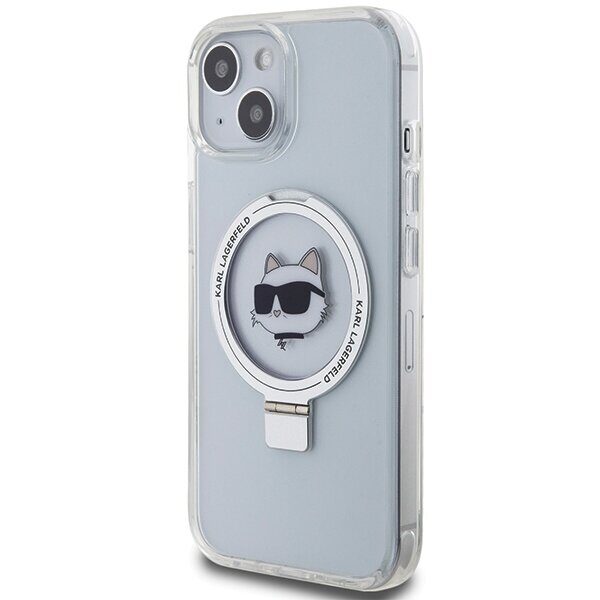 Karl Lagerfeld KLHMP15MHMRSCHH iPhone 15 Plus 6.7" white/white hardcase Ring Stand Choupette Head MagSafe - imagine 2