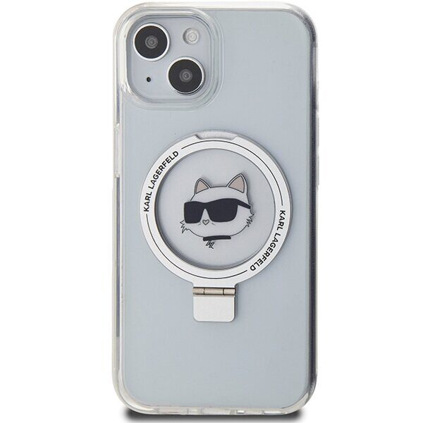 Karl Lagerfeld KLHMP15MHMRSCHH iPhone 15 Plus 6.7" white/white hardcase Ring Stand Choupette Head MagSafe - imagine 3