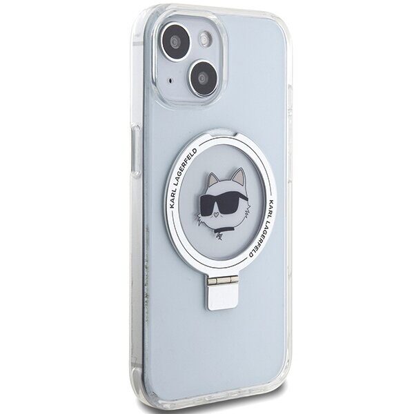 Karl Lagerfeld KLHMP15MHMRSCHH iPhone 15 Plus 6.7" white/white hardcase Ring Stand Choupette Head MagSafe - imagine 4