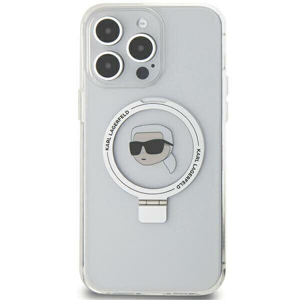 Karl Lagerfeld KLHMP15XHMRSKHH iPhone 15 Pro Max 6.7" white/white hardcase Ring Stand Karl Head MagSafe - imagine 4