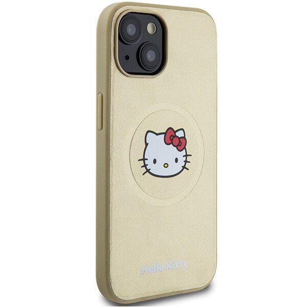 Hello Kitty Leather Kitty Head MagSafe case for iPhone 14 - gold - imagine 4