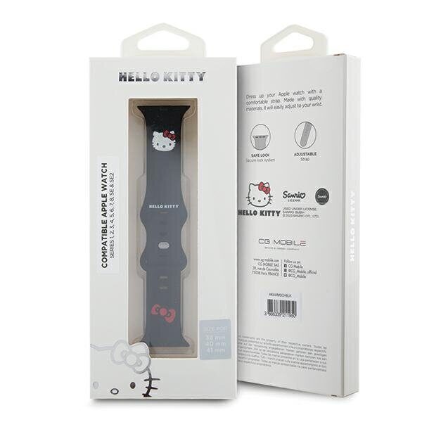 Hello Kitty Silicone Kitty Head strap for Apple Watch 38/40/41mm - black - imagine 5
