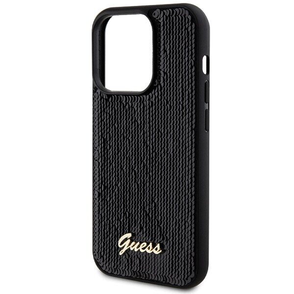Guess Sequin Script Metal case for iPhone 13 Pro Max - black - imagine 6