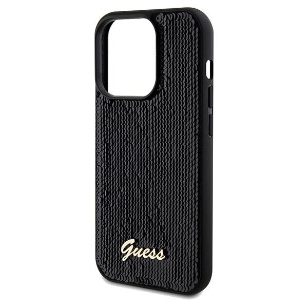 Guess Sequin Script Metal case for iPhone 14 Pro - black - imagine 6