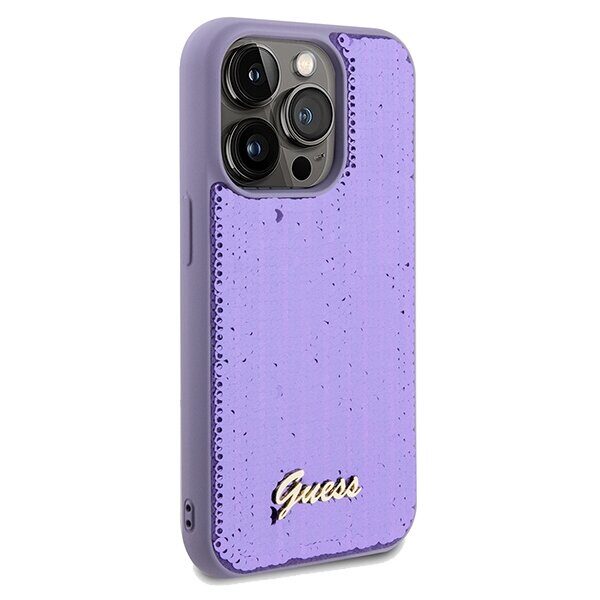 Guess Sequin Script Metal case for iPhone 14 Pro Max - purple - imagine 4