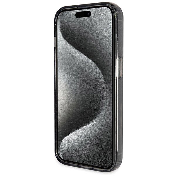 Guess Ring Stand Script Glitter MagSafe case for iPhone 14 Pro - black - imagine 5