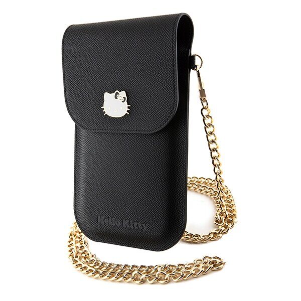 Hello Kitty Leather Metal Logo Chain bag - black - imagine 4