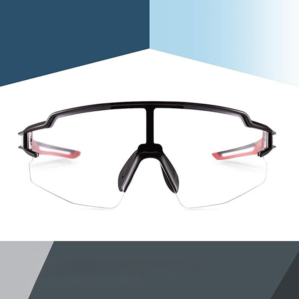 Rockbros 10173 Photochromic UV400 Cycling Glasses - Black and Red - imagine 4