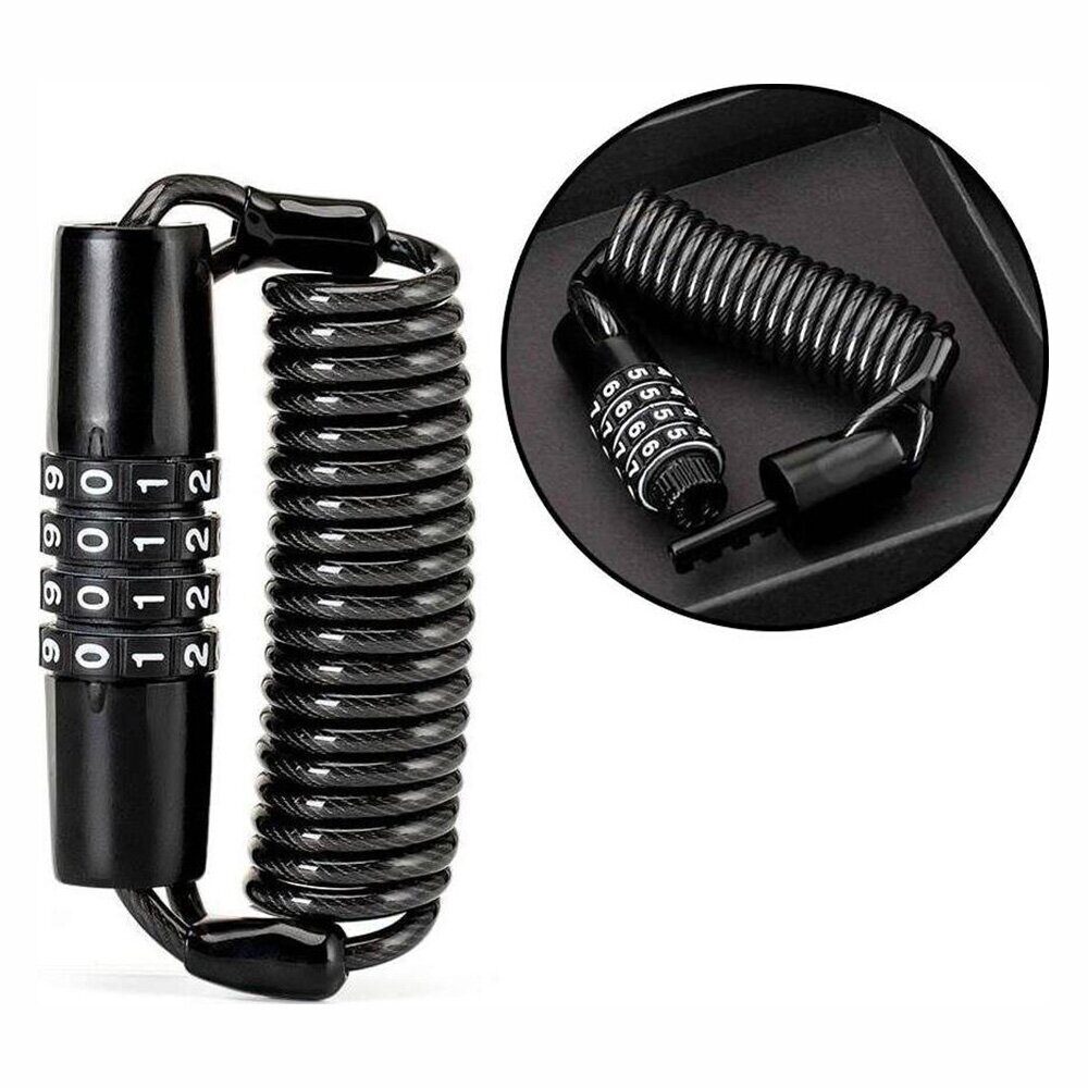 Rockbros T609 bicycle lock with 1.5 m combination - black - imagine 2