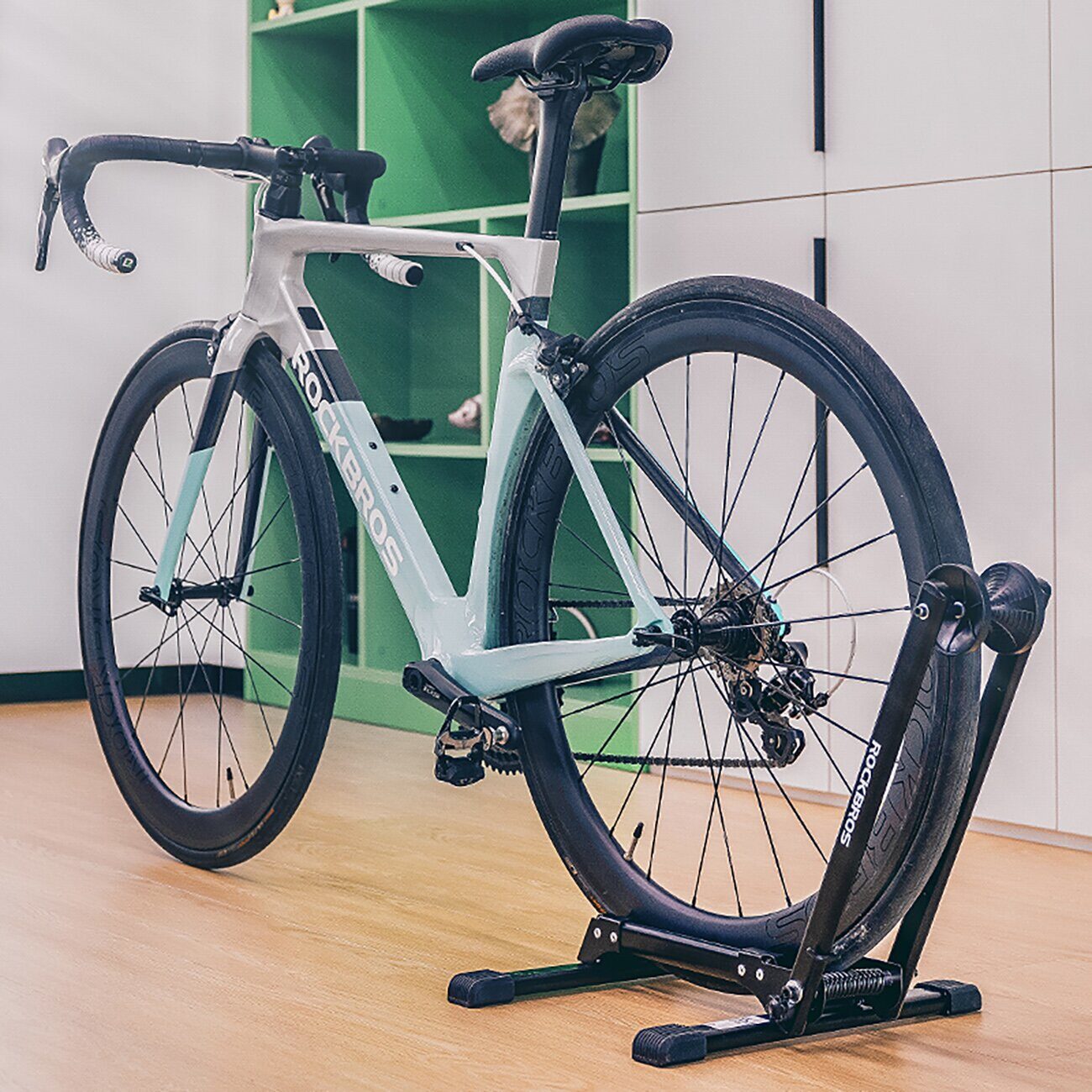 Rockbros 27210001001 Folding Bicycle Stand - Black - imagine 9