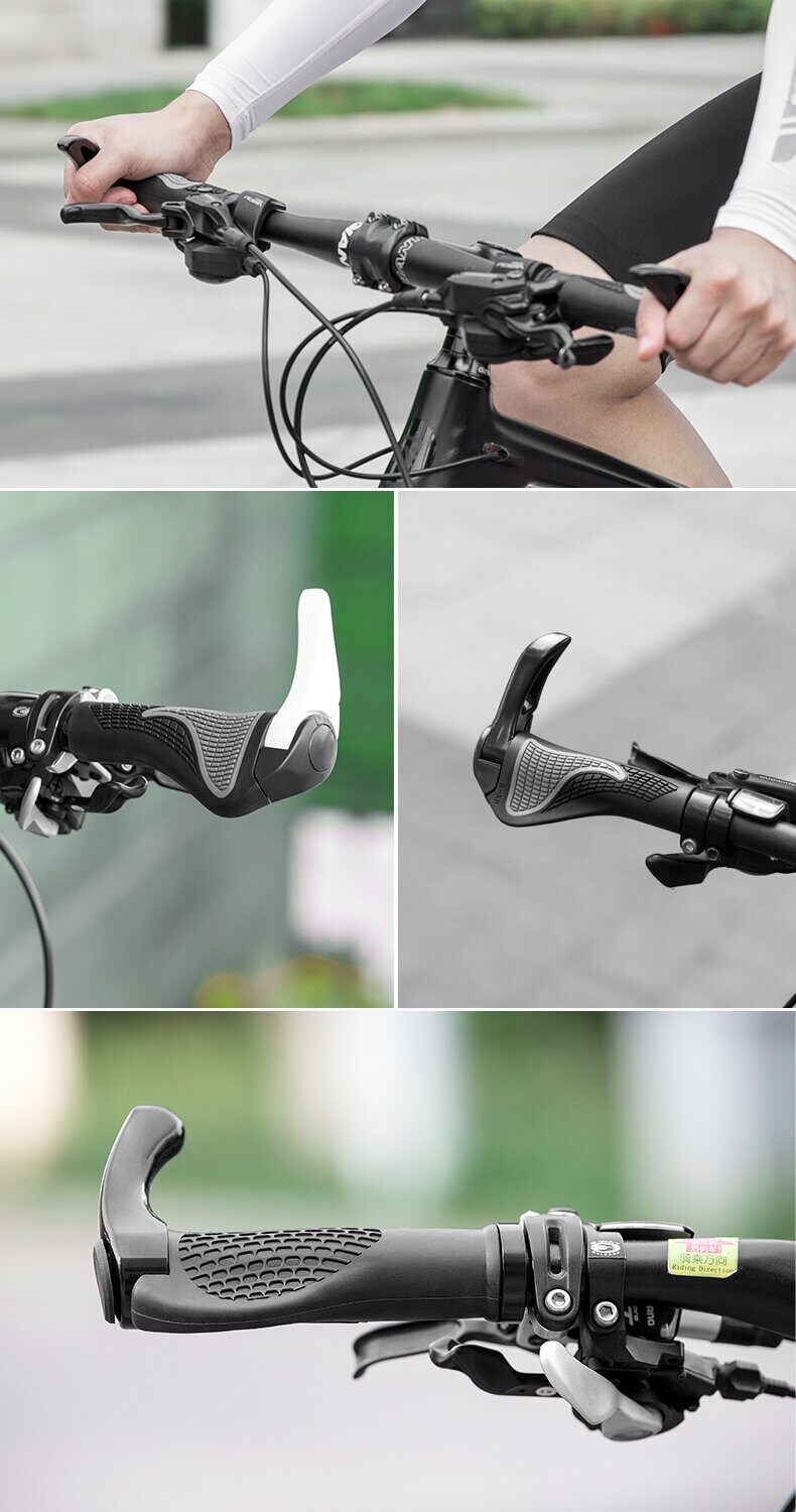 Rockbros BT1007W Bicycle Holder Set with Horns - White - imagine 8