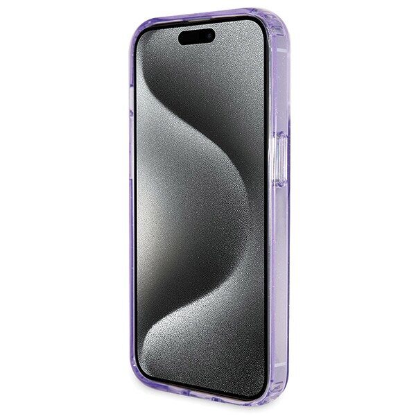 Guess Ring Stand Script Glitter MagSafe case for iPhone 13 Pro / 13 - purple - imagine 5