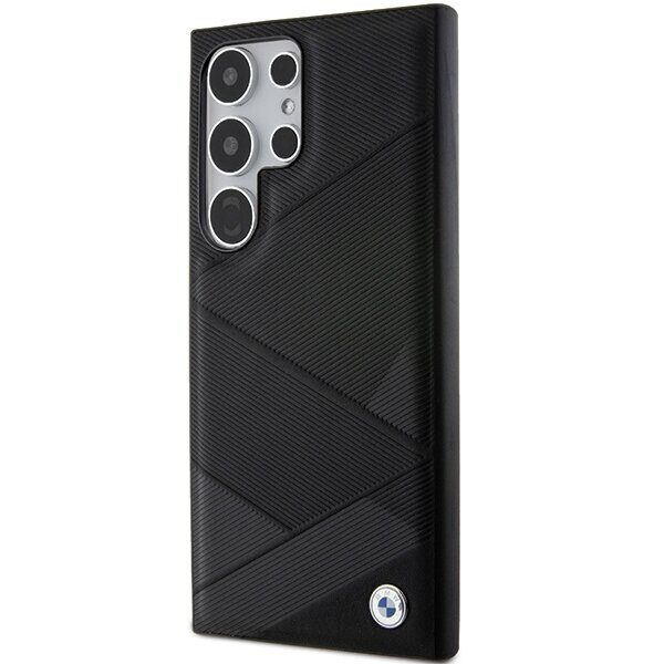 BMW BMHCS24L23RCGPK S24 Ultra S928 black/black hardcase Signature Leather Crossing Lines Pattern - imagine 2