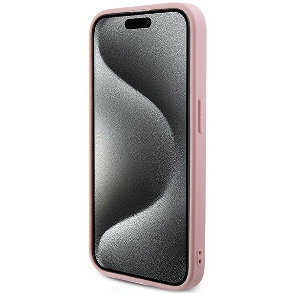 Guess Saffiano Iridescent Script case for iPhone 14 Pro - pink - imagine 5