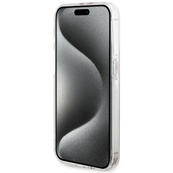Guess IML 4G Gold Stripe case for iPhone 14 Pro Max - pink - imagine 5