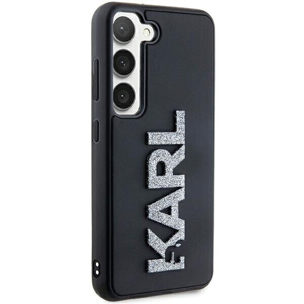 Karl Lagerfeld 3D Rubber Glitter Logo case for Samsung Galaxy S23+ - black - imagine 4