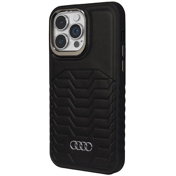 Audi Synthetic Leather case with MagSafe for iPhone 14 Pro Max - black - imagine 2