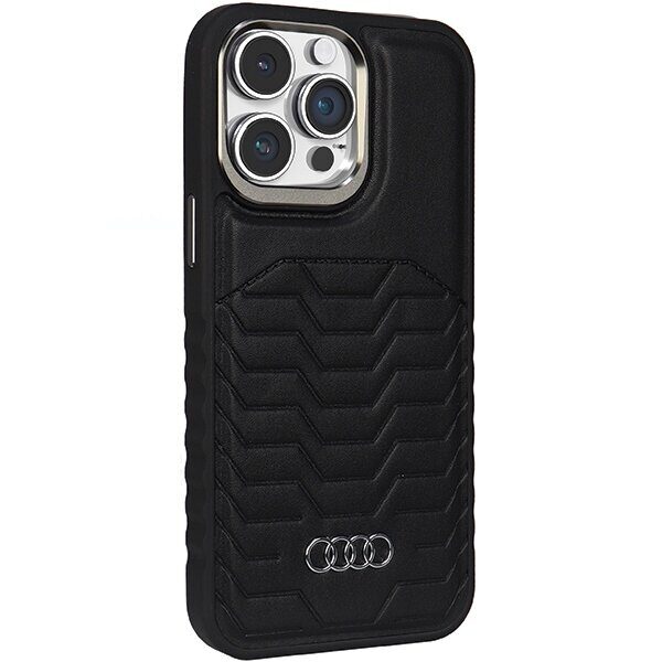 Audi Synthetic Leather case with MagSafe for iPhone 14 Pro Max - black - imagine 6