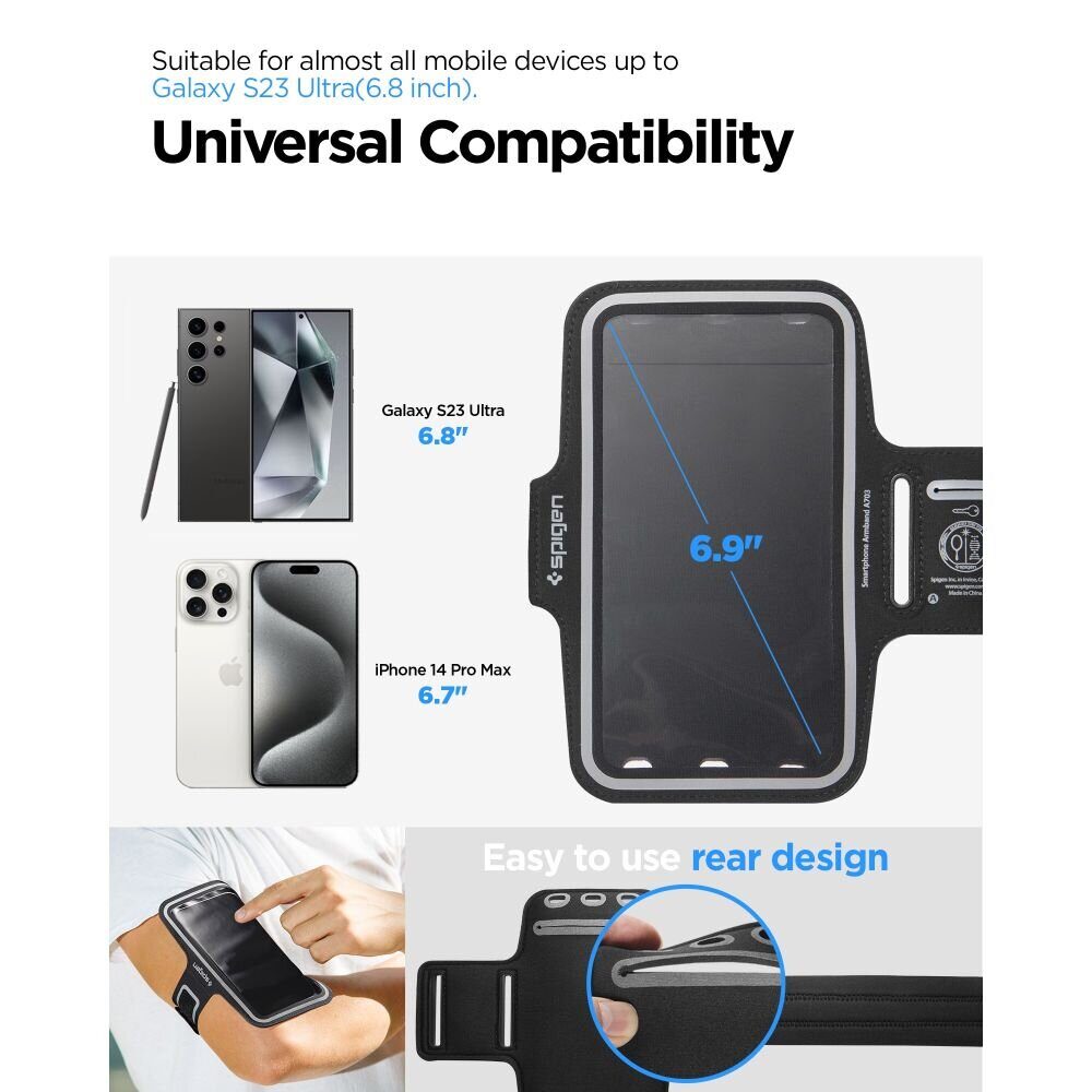 Spigen A703 sports armband 6.9'' - black - imagine 5