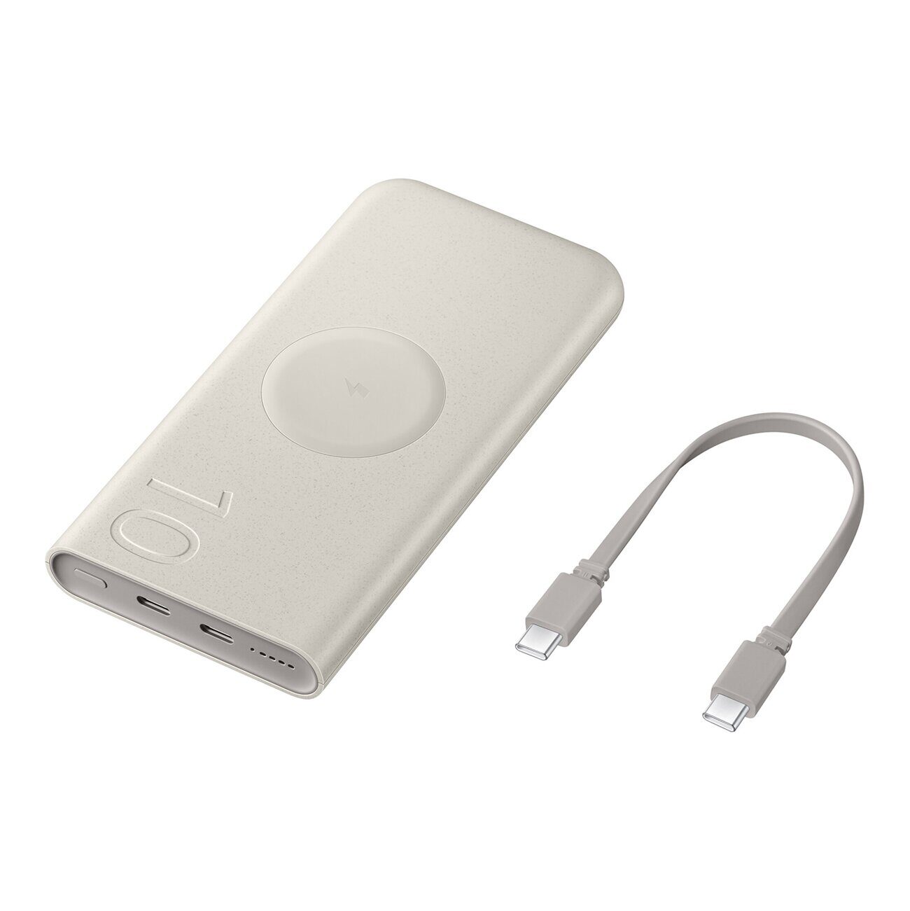 Powerbank Samsung EB-U2510XUEGEU inductive 10000 mAh 2x USB-C 25W SFC - beige - imagine 6