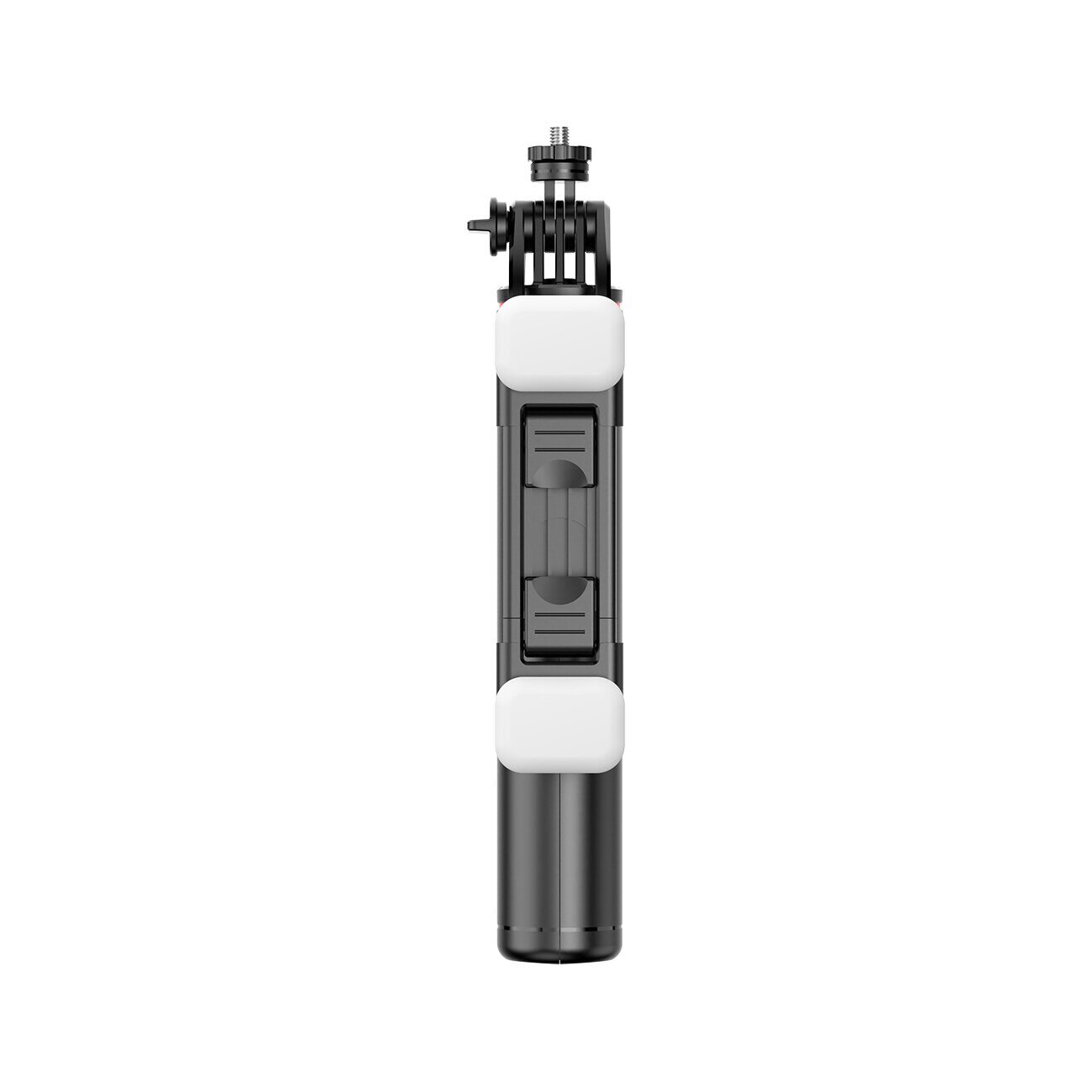 Selfie stick WC13YDS telescopic tripod 1.3m with double lamp and phone holder - black - imagine 4
