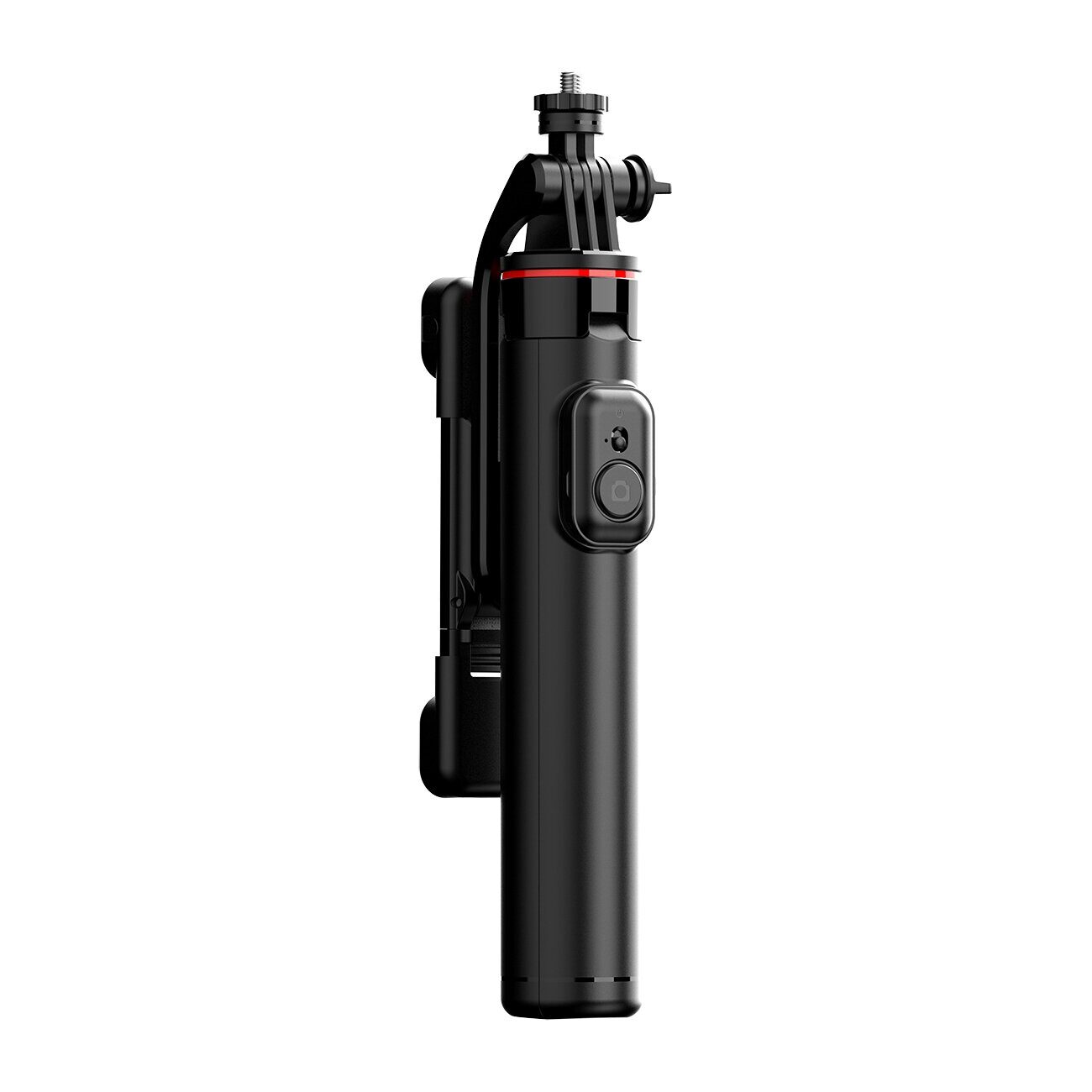 Selfie stick WC13YDS telescopic tripod 1.3m with double lamp and phone holder - black - imagine 7