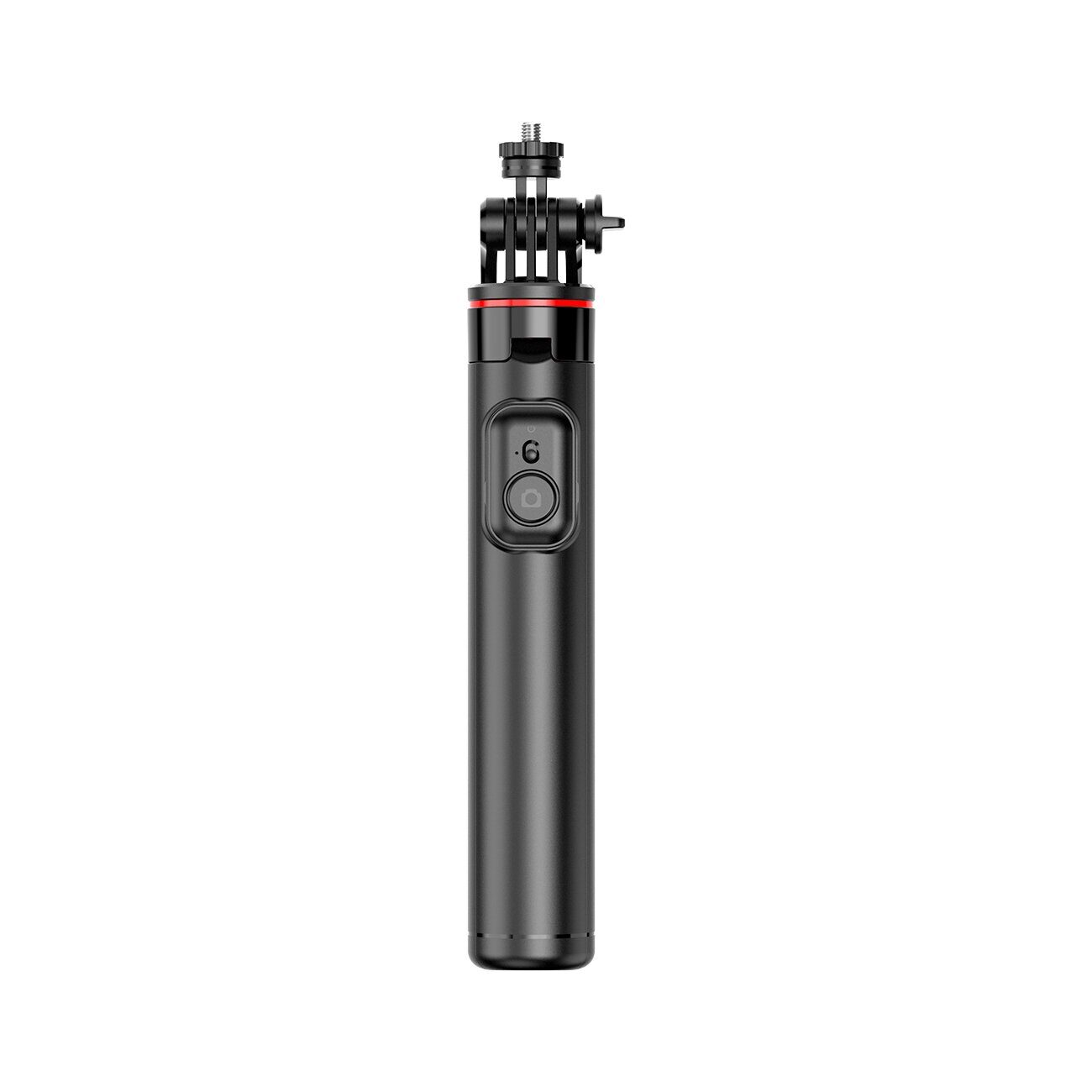 Selfie stick WC13YDS telescopic tripod 1.3m with double lamp and phone holder - black - imagine 3