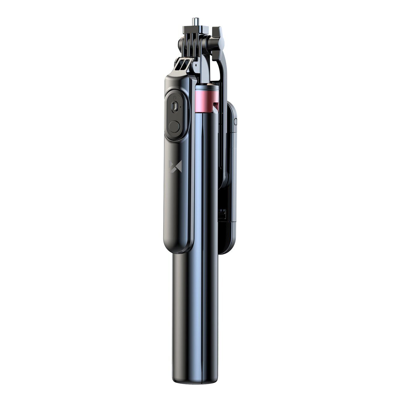 Selfie stick WH181D-Y1S 1.75m aluminum alloy telescopic tripod with dual lamp and phone holder - black - imagine 4