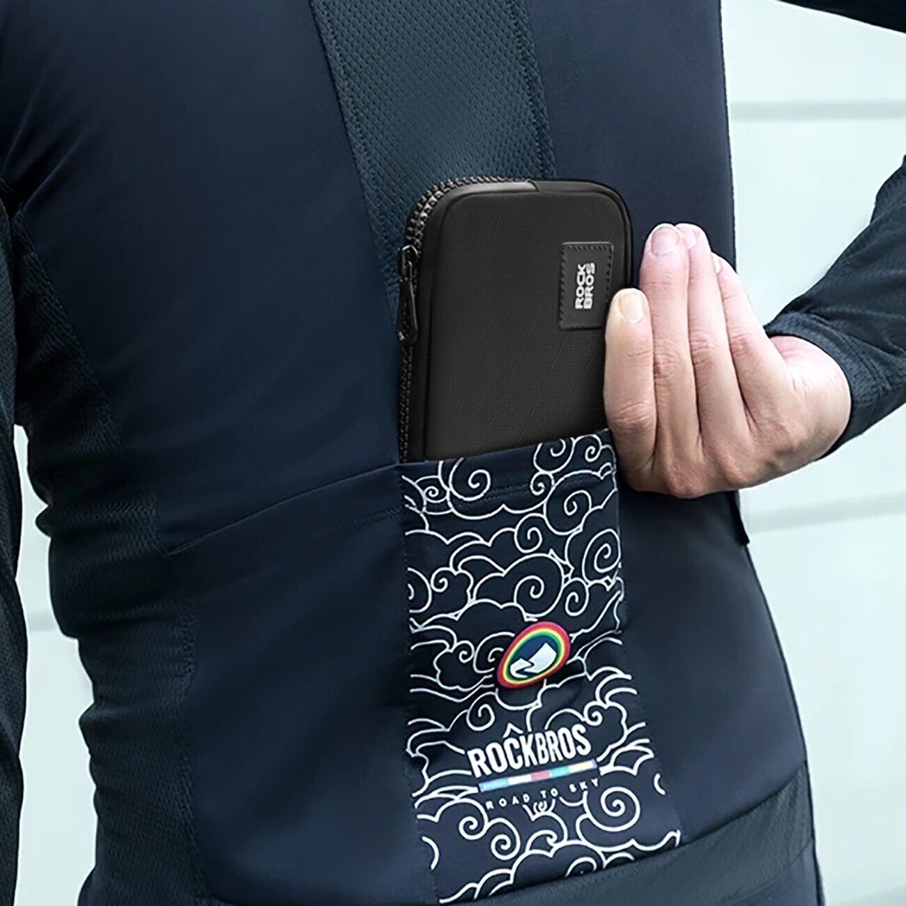 Rockbros bicycle bag 30990043003 for phone, keys, wallet 0.15 l - black - imagine 3