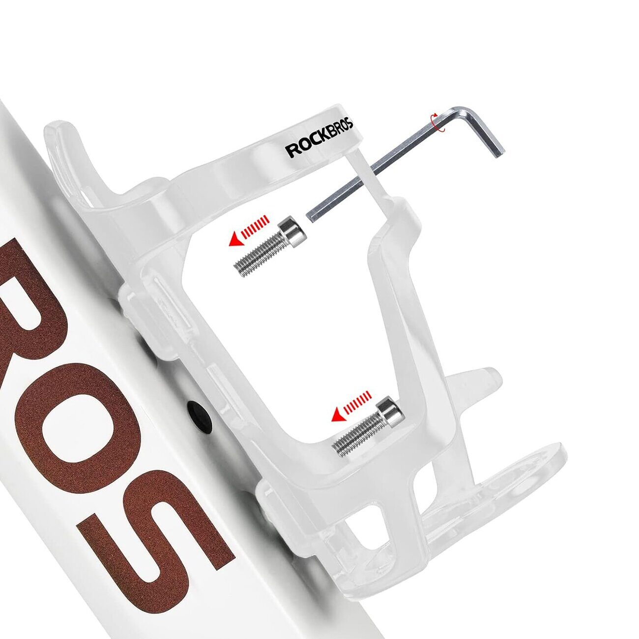 Rockbros 31210012002 bicycle bottle holder - white - imagine 2