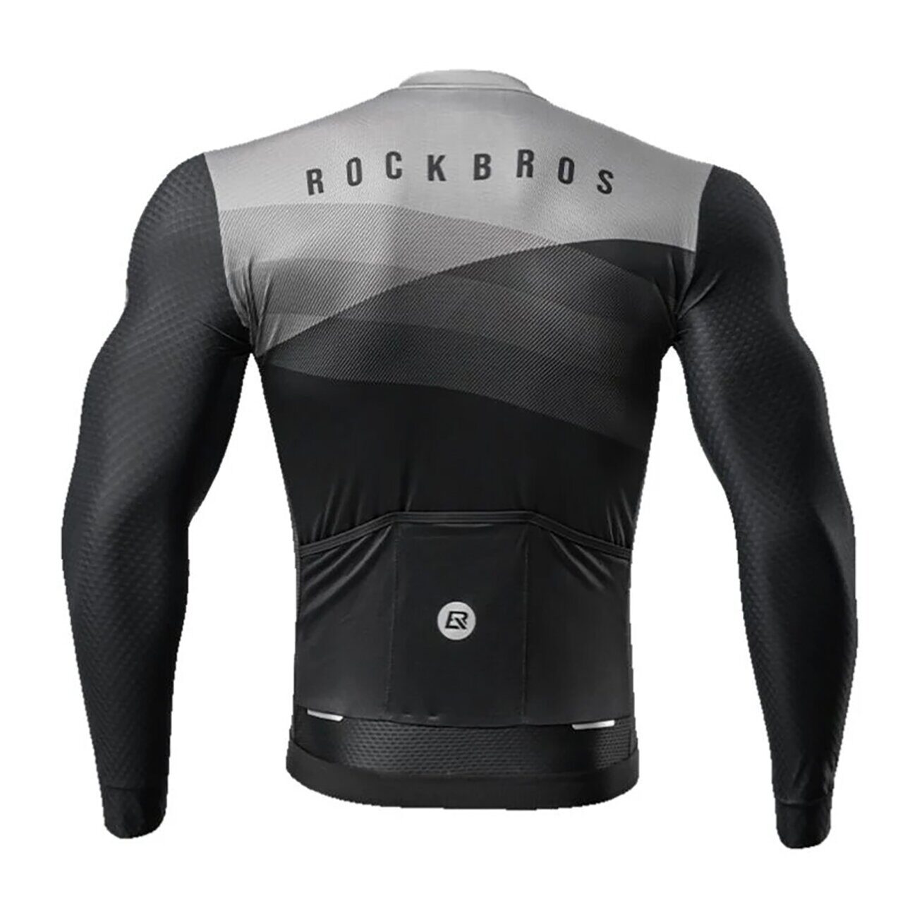 Rockbros 15120009003 Long Sleeve Cycling Jersey Spring/Summer L - Black - imagine 3