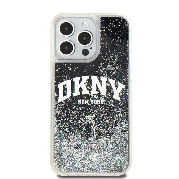 DKNY Liquid Glitter Big Logo iPhone 13 Pro Max Case - Black - imagine 3