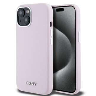 Case DKNY Liquid Silicone Small Metal Logo MagSafe na iPhone 15 / 14 / 13 - pink