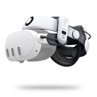BoboVR S3 Pro Strap for Meta Quest 3 VR Headset + B100 External Battery - Black and White