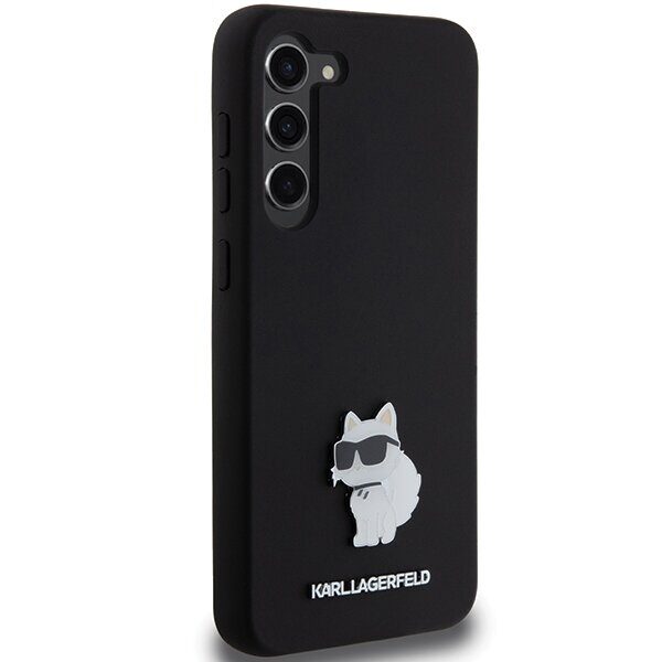 Karl Lagerfeld Silicone Choupette Metal Pin case for Samsung Galaxy S24+ - black - imagine 4