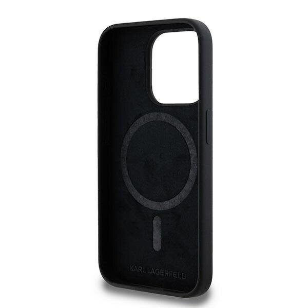 Karl Lagerfeld Silicone Karl&Choupette MagSafe case for iPhone 15 Pro - black - imagine 7