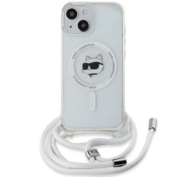 Karl Lagerfeld IML Choupette Head&Cord MagSafe case for iPhone 15 / 14 / 13 - transparent - imagine 2