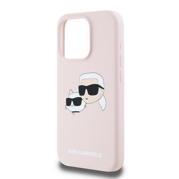 Karl Lagerfeld Silicone Karl&Choupette MagSafe Case for iPhone 15 Pro Max - Pink - imagine 6