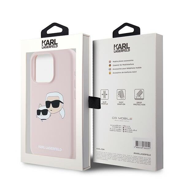 Karl Lagerfeld Silicone Karl&Choupette MagSafe Case for iPhone 15 Pro Max - Pink - imagine 8